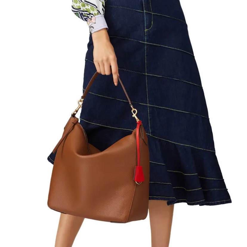 Tory Burch Moose Perry Hobo Brown Leather Bag